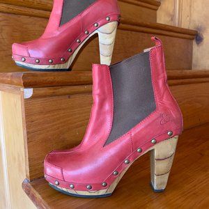 John Fluevog Faiths Red Certitude Platforms